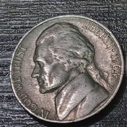 This One Is A Treasury Piece Perfect For Your Collection Only For Collectors Extremely RARE (1964)Jefferson Nickel D On The Reverse Side 
