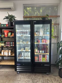 Turpro Two-Door Glass Display Refrigerator