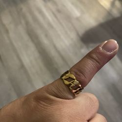 Cuban Ring Gold Plated 