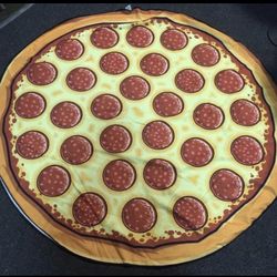Large 60” Round Pepperoni Pizza Beach Towel