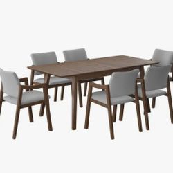 Amazonia Fiko 7 Piece Natural
Walnut Dining Set Brand New