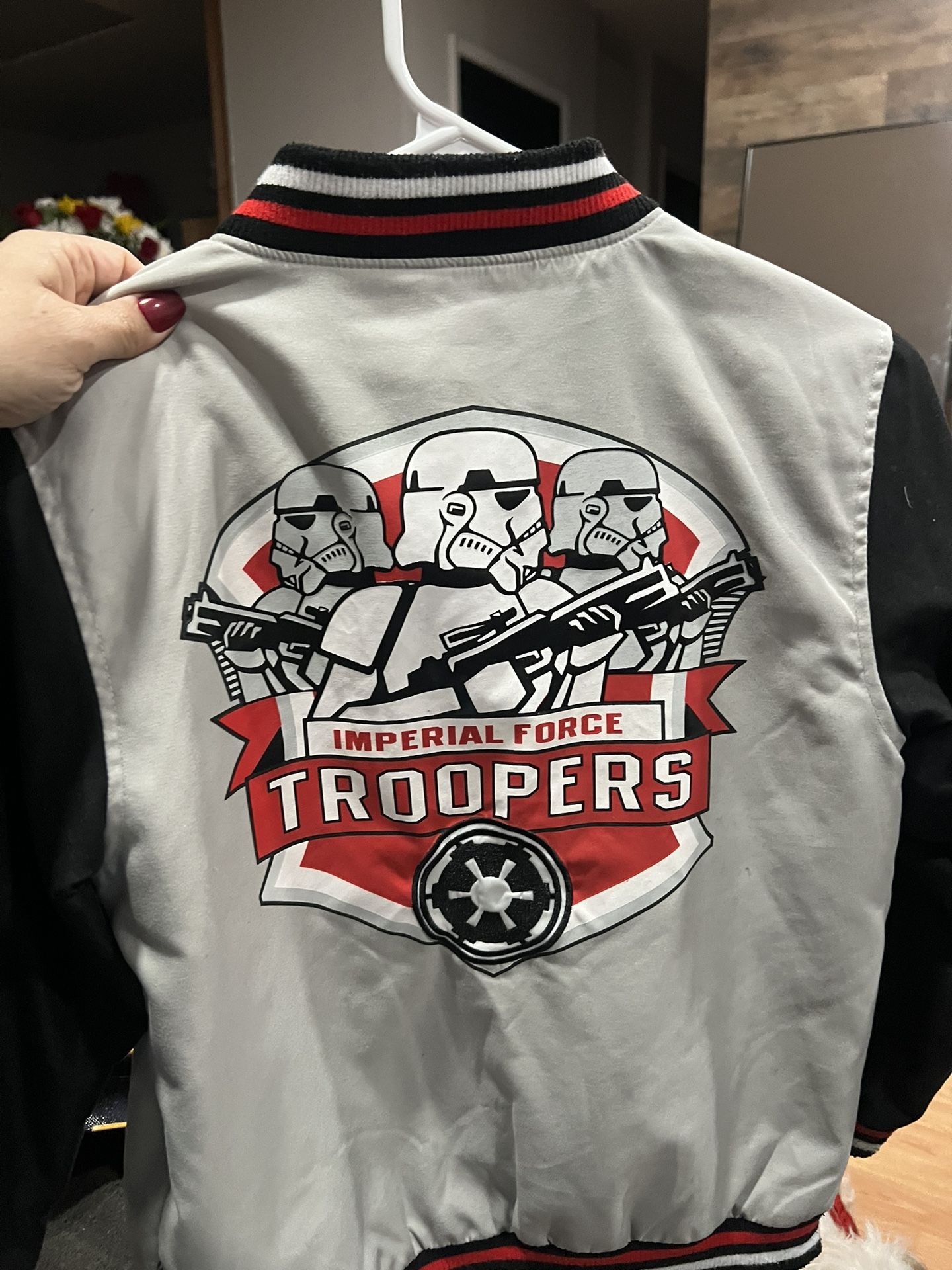 Disney Store Star Wars Stormtrooper Boy Varsity Jacket Size