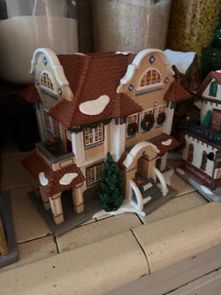Christmas Village Ceramic House Building Figurine