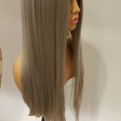 Long Gray Straight Wig