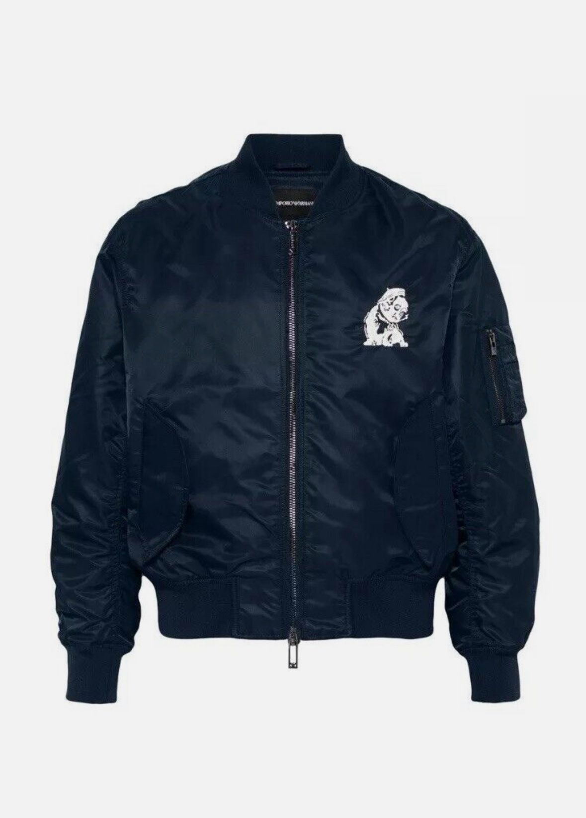 Emporio Armani Jacket French bulldog-embroidered Bomber Jacket Size S