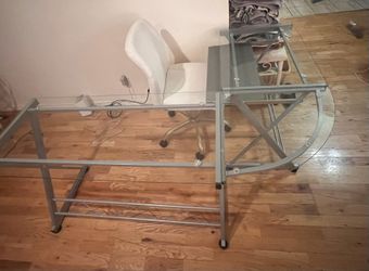 Glass Desk & Office Chair