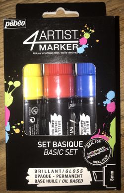 New Pebeo 4 Artist Markers 3 In a Set