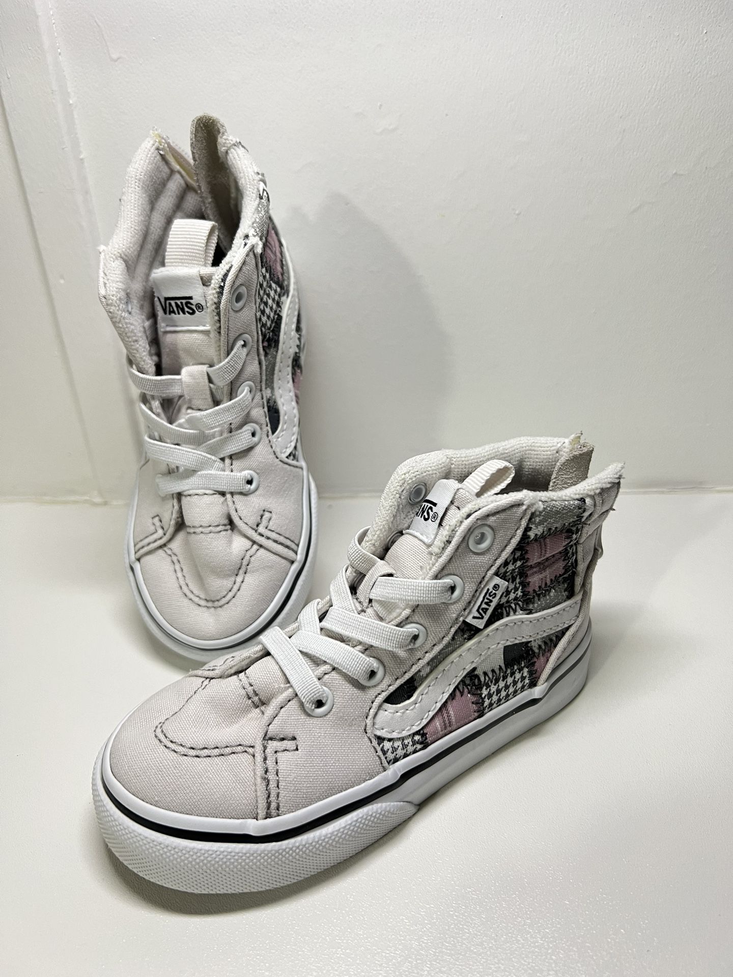 Vans Kids Girls Filmore Hi-Zip Patchwork High Top Sneakers Size 7