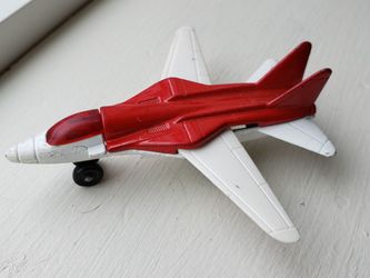 Matchbox Swing Wing Jet Set Airplane Red White No. 27 Dated 1981