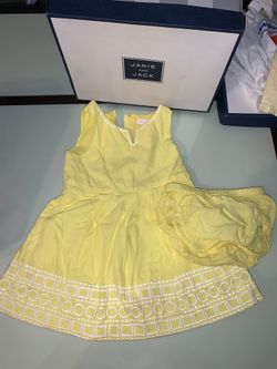 Janie and Jack yellow dress with undies