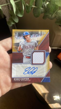 2026 Topps Evan Carter Major League Material Gold /50 Auto #MLMA-EC