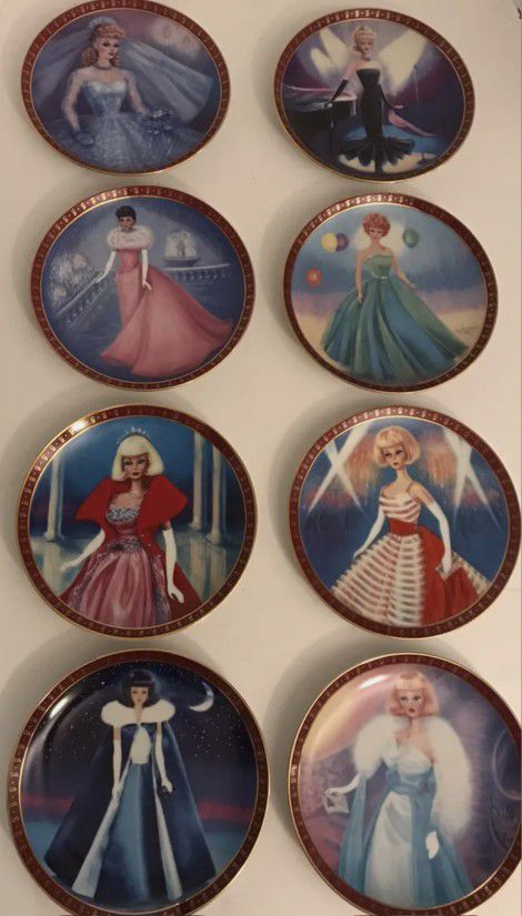 Barbie Plates (8) High Fashion Series