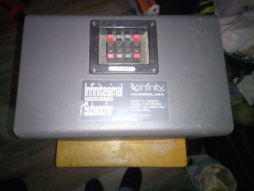 Infinitesimal Micro Subwoofer 8 " Dual Voice Coil Infinity California, U.S.A. Made In USA πΊπ²