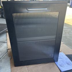 Steel 3D Printer Table for Home Use, Enclosed Cabinet with Anti-Vibration Rubber Mat & Power Strip, Moisture Protection, 28" × 22" × 20.5"