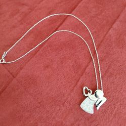 Home & Garden. Sterling Silver .925 Angel Pendant Necklace .very Nice