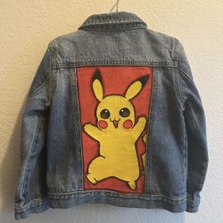 Kids Custom Painted pikachu Jacket 