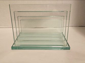 Heavy glass desk holder