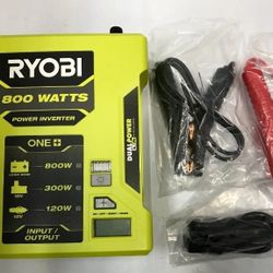 Ryobi RYi8030A 800-Watt Max 12V Automotive Power Inverter with USB Ports