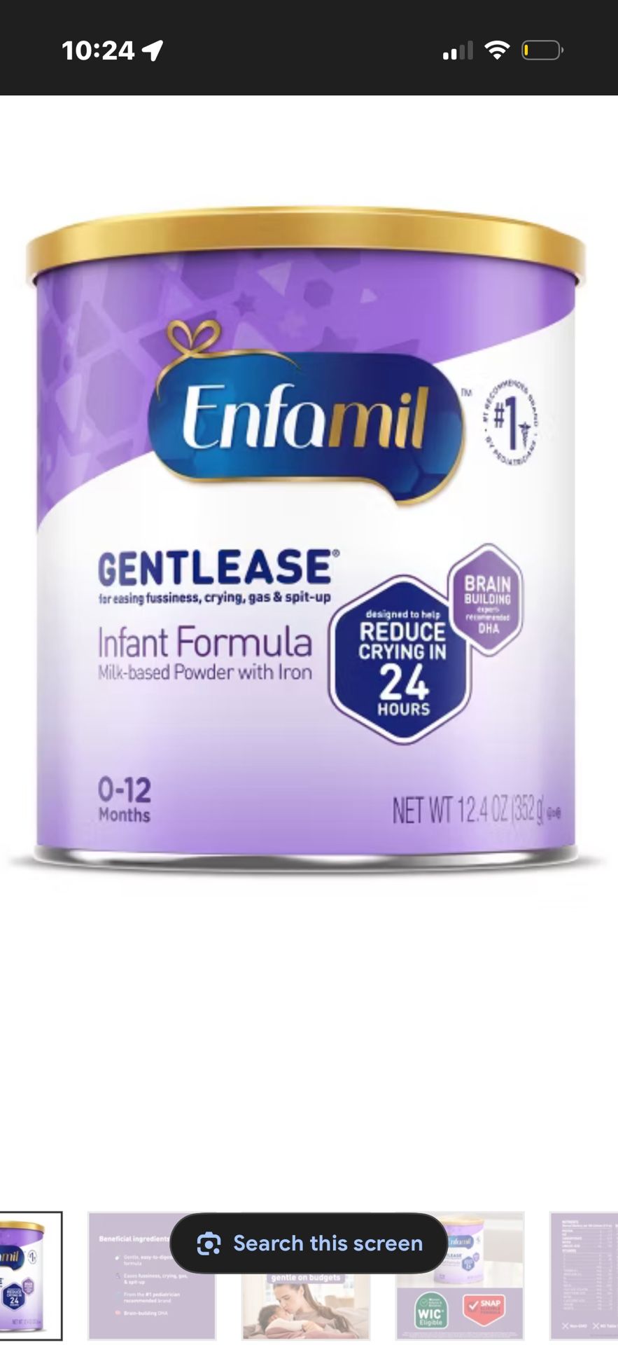 Enfamil Gentlease Formula