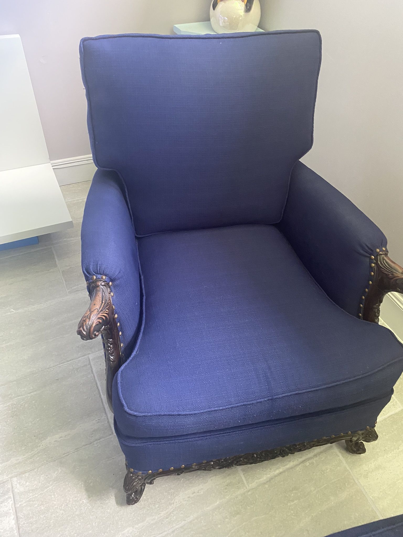 Beautiful Chair With Ottoman