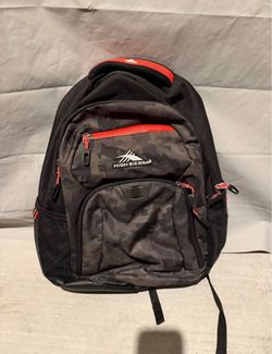 High Sierra Black Camo Backpack
