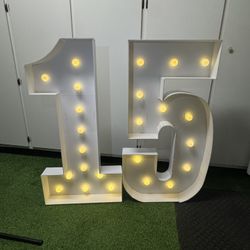 4ft Marquee Light Up Numbers 