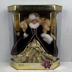Vintage 1990s 1996 Mattel x Hallmark Special Edition Happy Holidays Barbie Doll