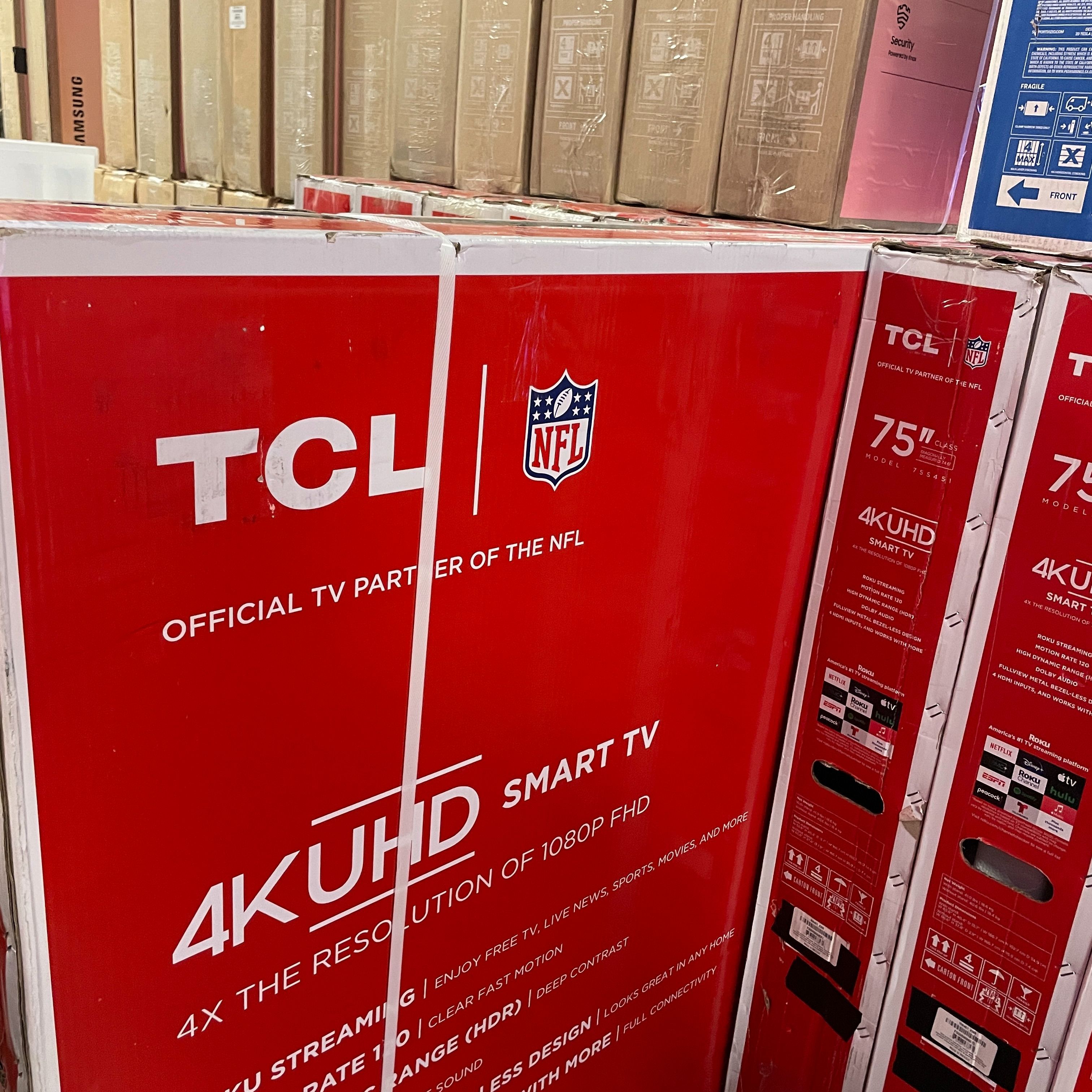 TCL 75-Inch 4K UHD Smart TV - 2160p LED