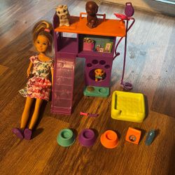 Barbie team Stacie Puppies Doll Play set 