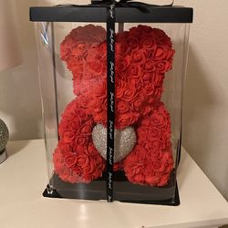 Just For You Rose Teddy Bear With Heart