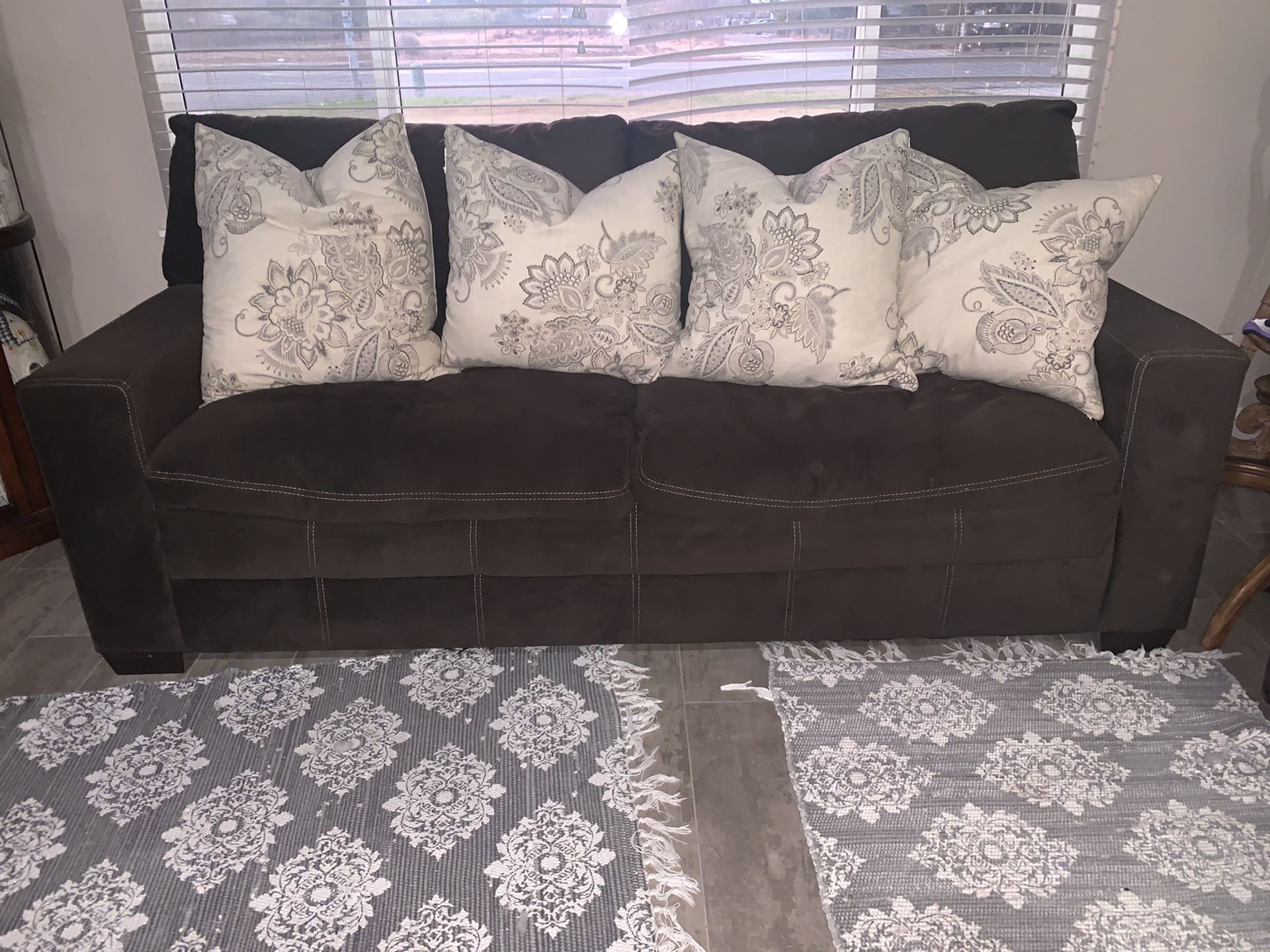 Almost new- brown couch