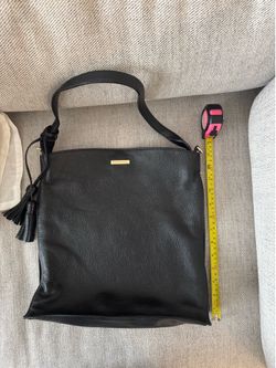 BCBGMaxAzria black leather tote