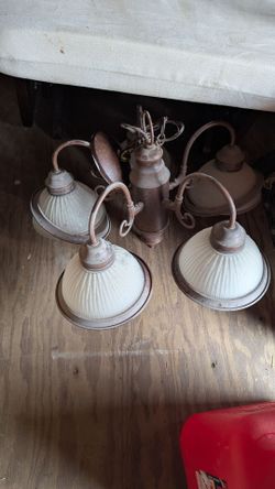 5-Light Chandelier with Glass Shades