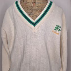 Swallow Made in Ireland V-Neck Pullover Sweater 1980s