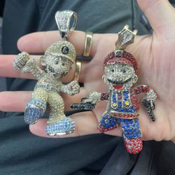 Mario & Luigi Pendants 