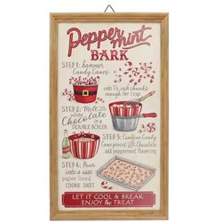Peppermint Bark Recipe Christmas Candy Sweet Treats Mrs Claus Bakery Wall Art