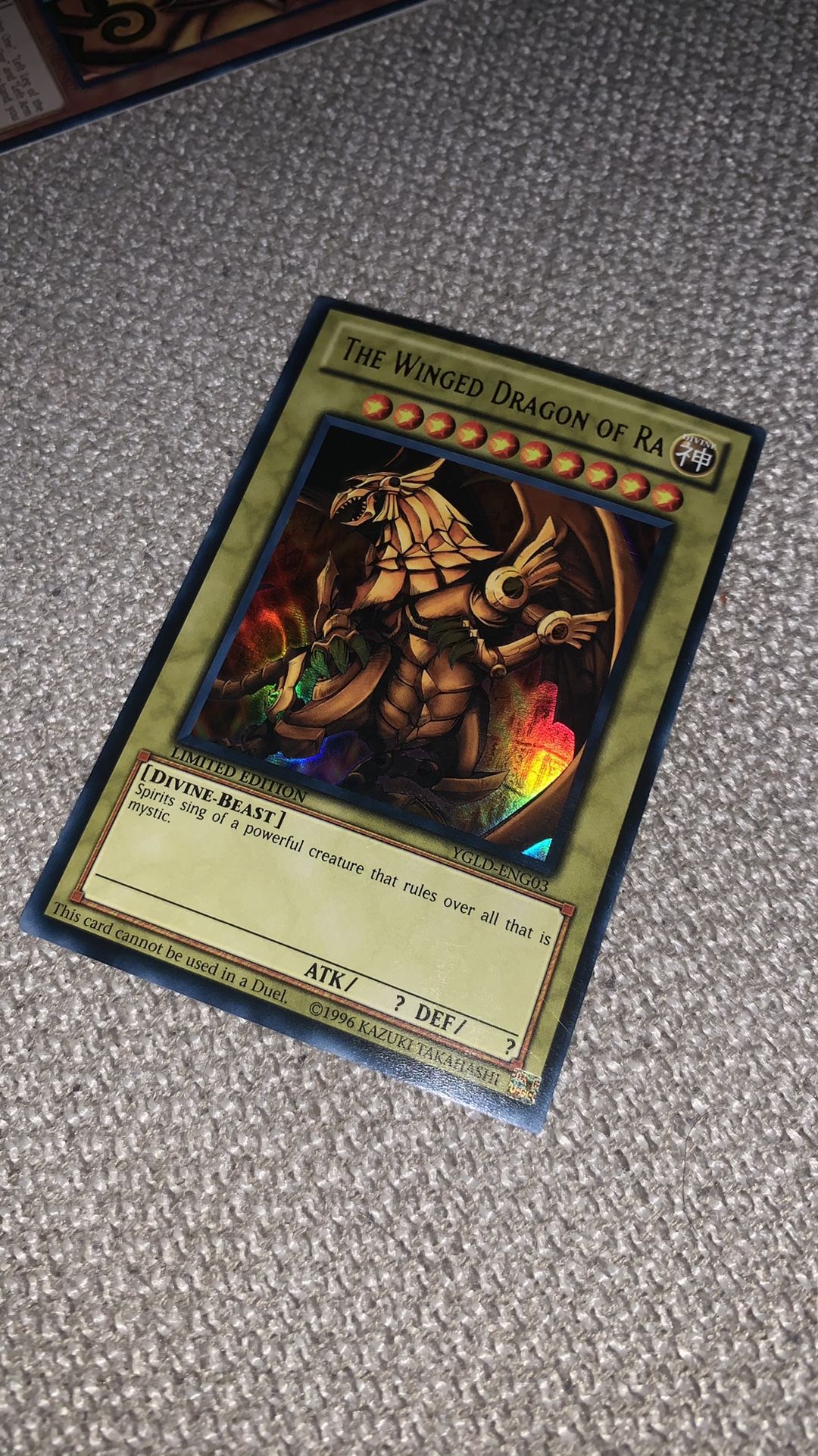 YUGIOH THE WINGED DRAGON OF RA