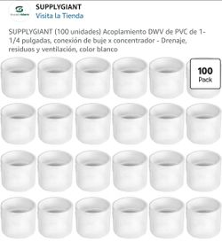 Acoplamiento DWV de PVC de 1- 1/4 pulgadas, conexión de buje x concentrador - Drenaje