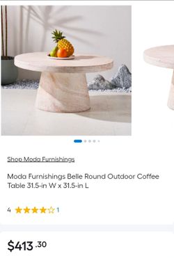 Moda Furnishings Belle Round Outdoor Coffee Table