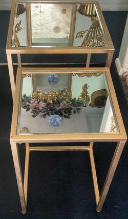 Set Of 2  Nesting Tables-big —23 Inches Tall X16 Inches Wide,small Is 20 Inches Tall X 12 Inches Wide 