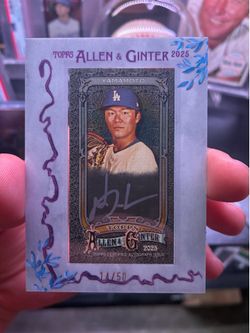 2025 Topps Allen & Ginter X Silver Framed mini auto Yoshinobu Yamamoto /50
