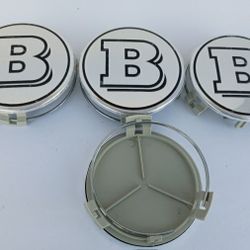 4 75mm BRABUS Caps for Mercedes-Benz See All Pics Sold Separately SHIPPING AVAILABLE 