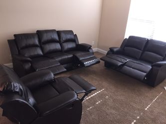 3 piece Leather Couch Set! $950