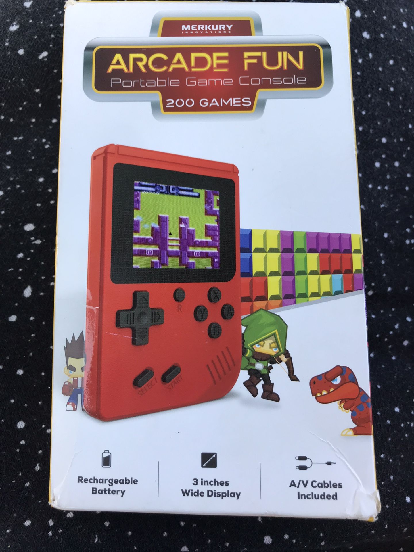 MERKURY Arcade Fun Portable Game Console 200 Games