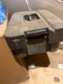 Black Plastic Toolbox with Latch