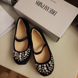 Brand New In Box Size 9 Black Dress Shoes Little Girls