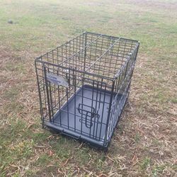 Small Folding Dog Crate with Tray Measures 18"L x 14"H x 12"W