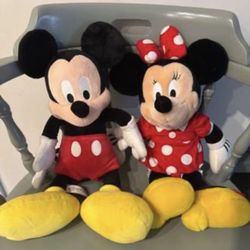  Plush Mickey And Minnie Mouse 