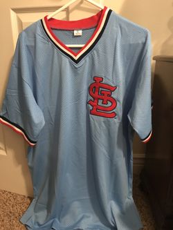 St Louis Cardinals Adult Mesh Pullover - Blue XL