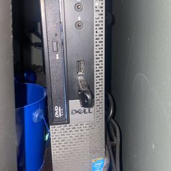 Dell Computer With Keyboard And Mouse And 2 Monitors